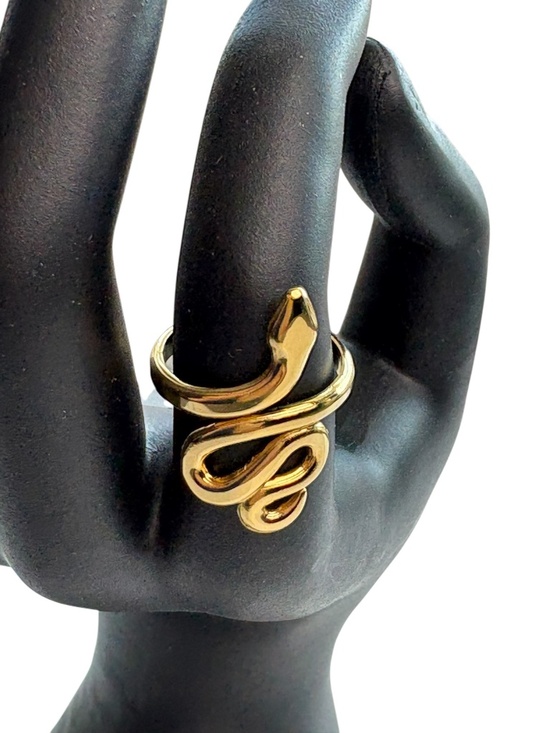 Plunder Jewelry - Goldtone Snake Ring by Plunder Design Private Label Size 7